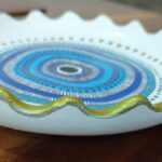 EVIL EYE SCALLOP ROUND TRINKET TRAY