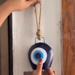 EVIL EYE METAL COWBELL 4 INCHES