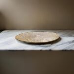 RUSTIC METAL ROUND LARGE TRAY