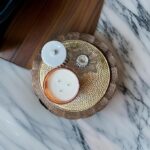 RUSTIC METAL ROUND LARGE TRAY