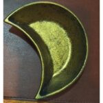Half Moon Trinket Dish, Black and Gold