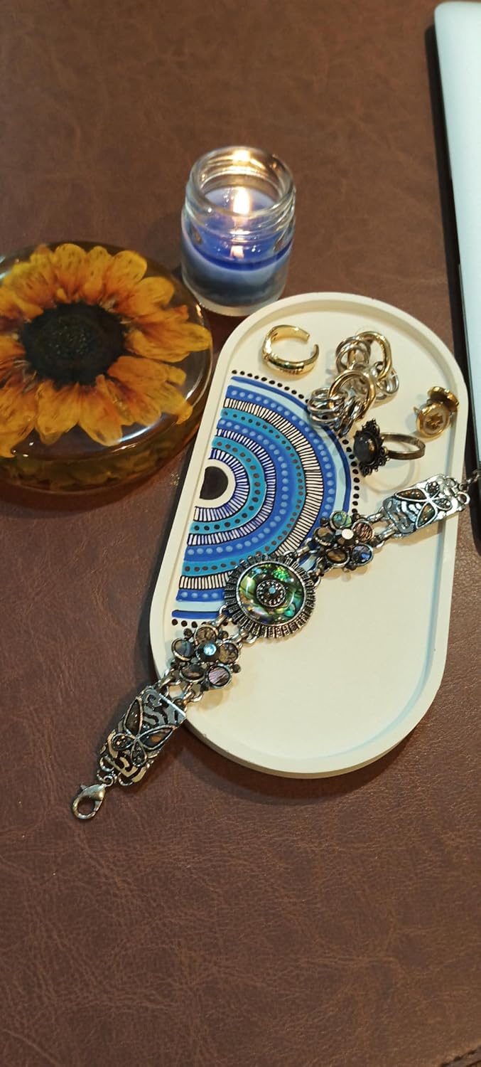 Oval Evil Eye Trinket Tray