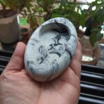 Tea Light Candle Holder Marble Effect & Pebble Shape